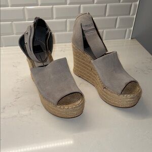 Dolce Vita Taupe Wedge Espadrilles